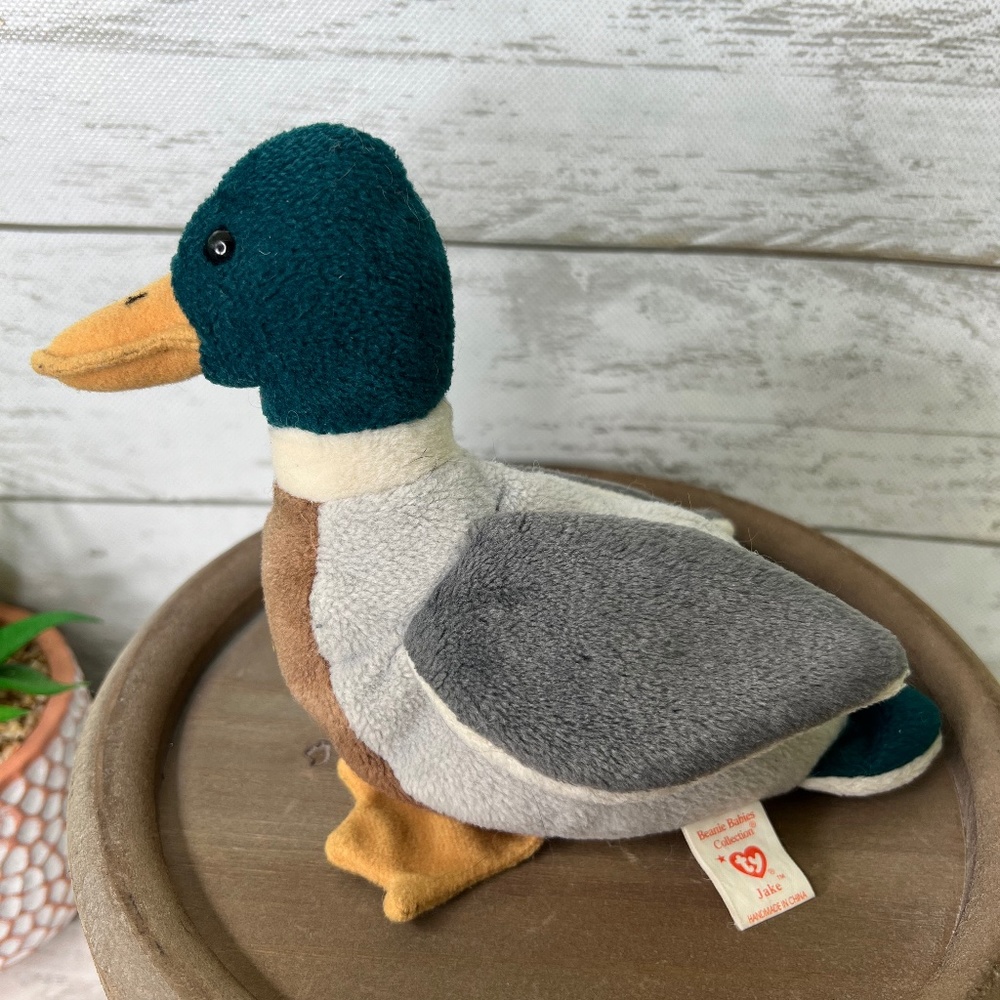 Vintage RARE Ty Beanie Jake The Mallard 1998